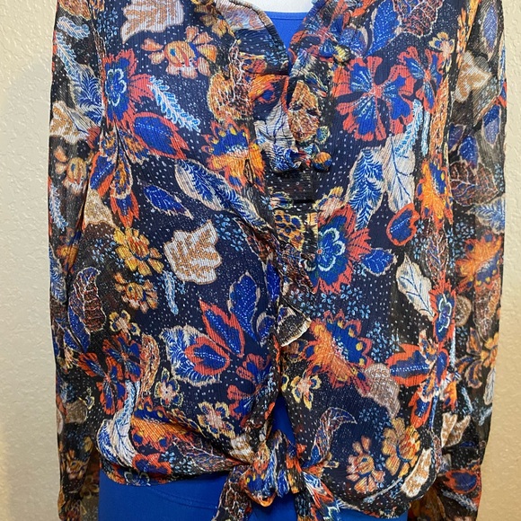 Dear John Sheer Floral Blouse - Picture 5 of 16